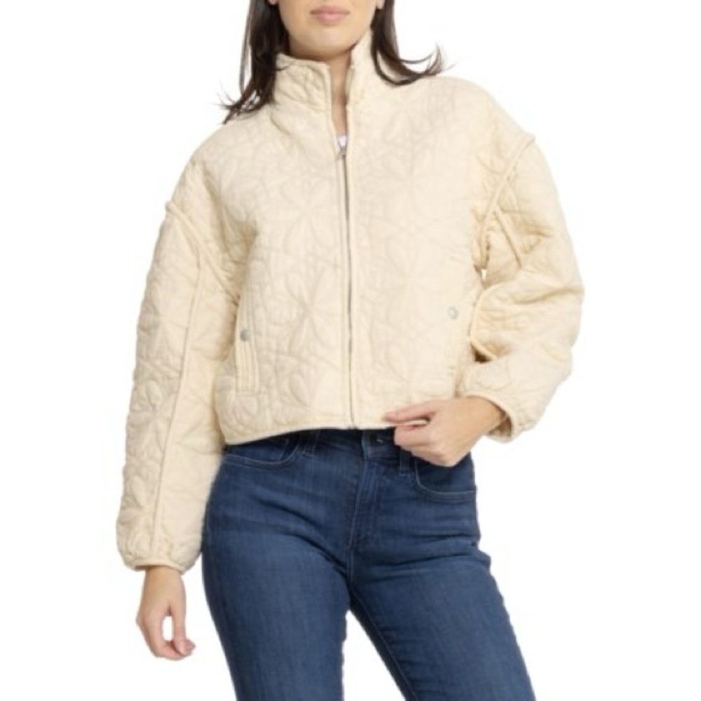 BlankNYC Cream Quilted Jacket